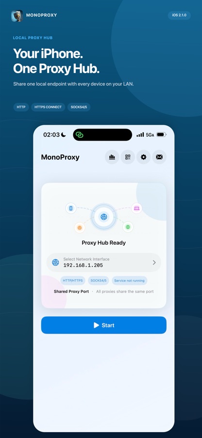 MonoProxy app preview