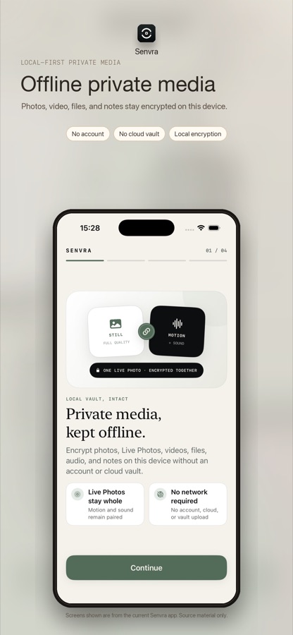 Senvra app preview